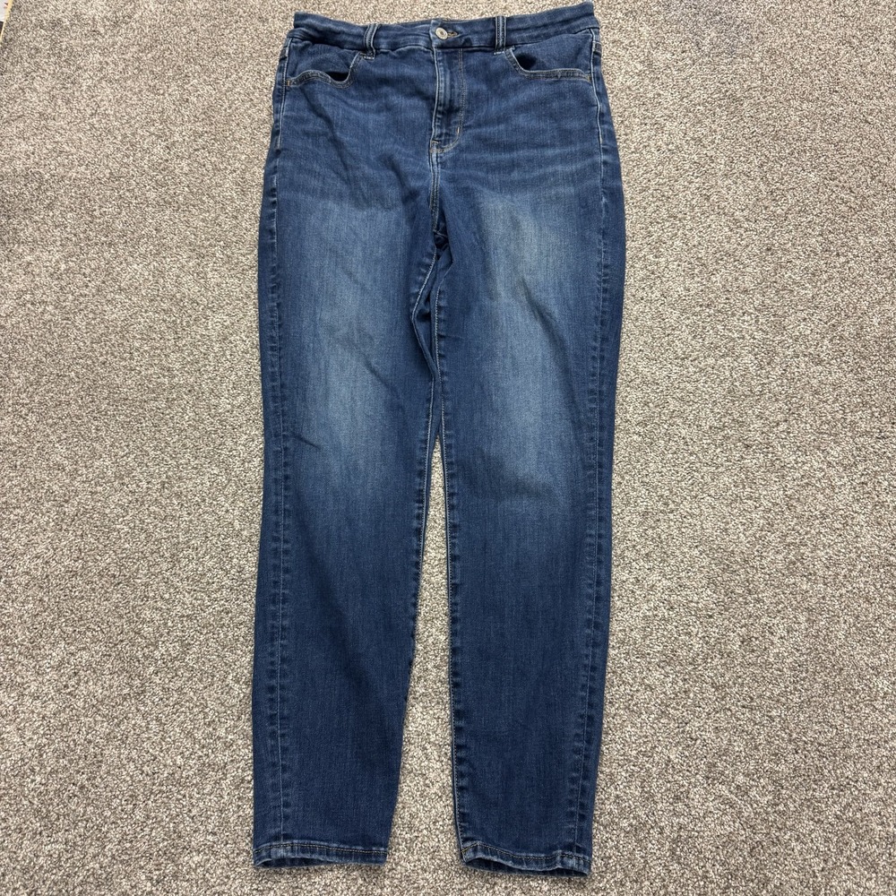 American Eagle Curvy Hi-Rise Jegging Jeans Womens 12 Med Wash Blue Stretch Denim